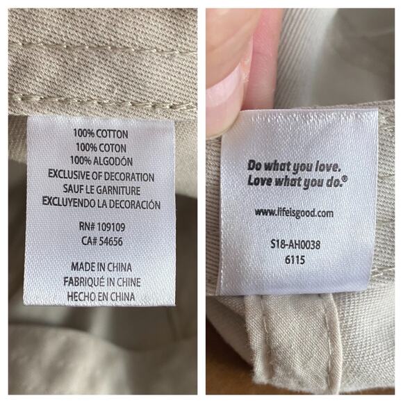 NWT Life Is Good Chill Cap Strapback Hat Flip Flops Heart Lauderdale Khaki Pink - Picture 5 of 8